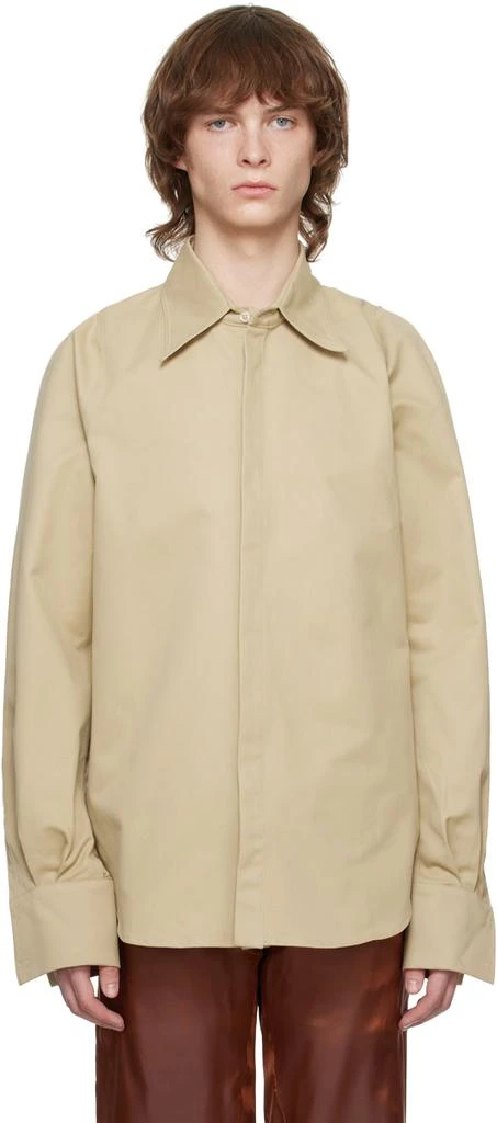 Bianca Saunders Beige Row Back Shirt 1