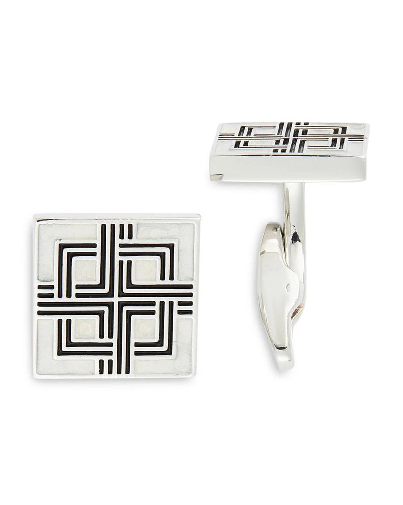 LINK UP Square Mother Of Pearl Cufflinks 1