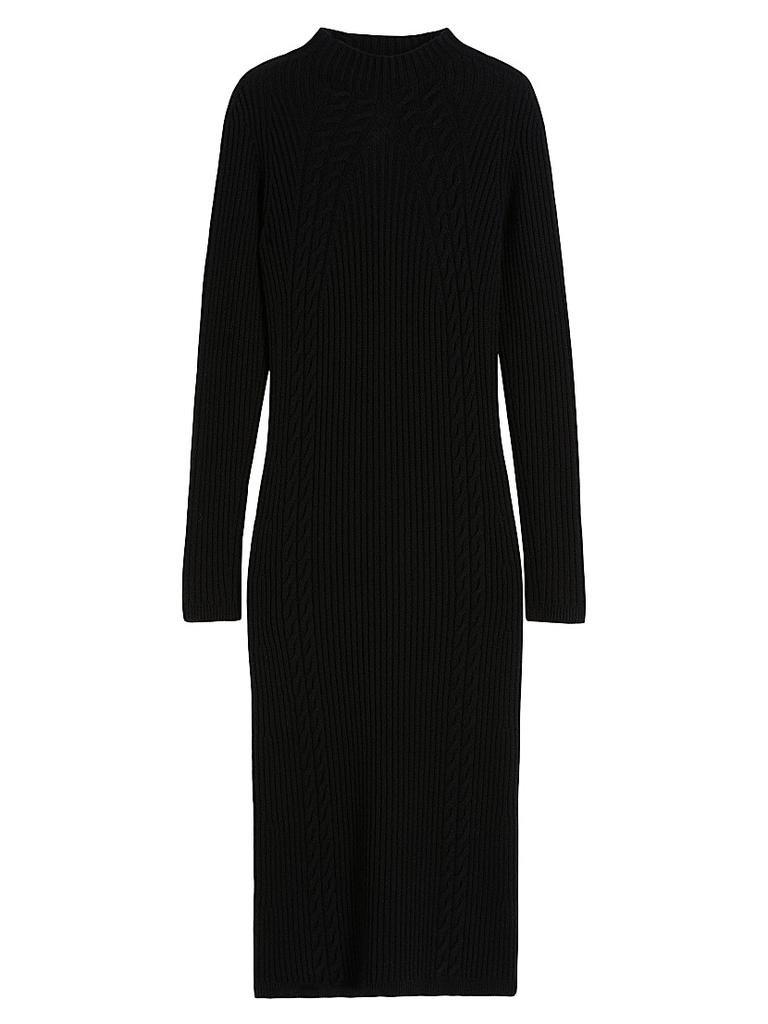 Shop Navy blue stretch viscose blend Sheere dress on Sale at