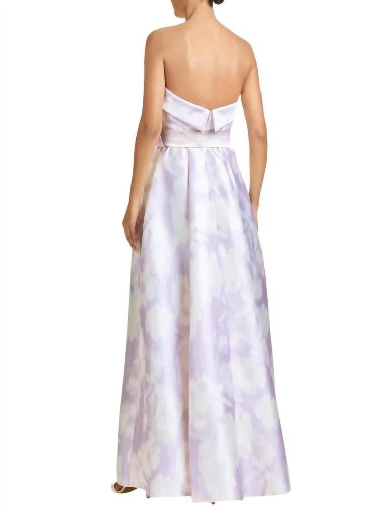 Sachin & Babi Brielle Gown With Belt In Ikat Floral Violet Ice 3