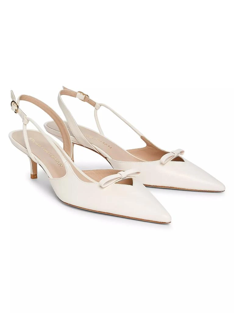 Stuart Weitzman Tully 50MM Lacquered Leather Slingback Pumps 2