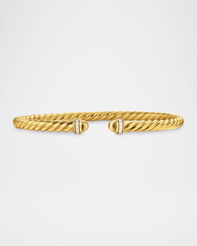 David Yurman Modern Cablespira Bracelet in 18K Gold with Gemstones and Diamonds