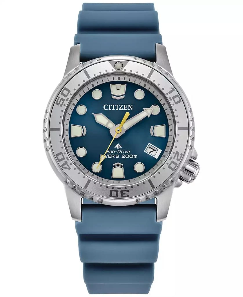 Citizen Women's Promaster Sea Dive 4 Light Blue Polyurethane Strap Watch 36.5mm 1