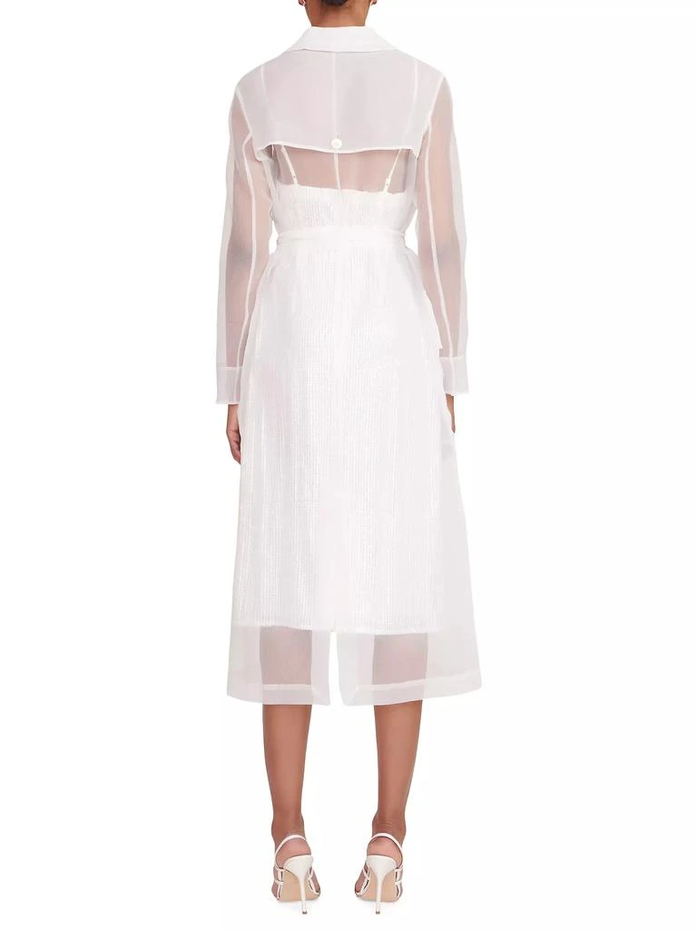 Staud Ashley Sheer Belted Midi-Dress 5