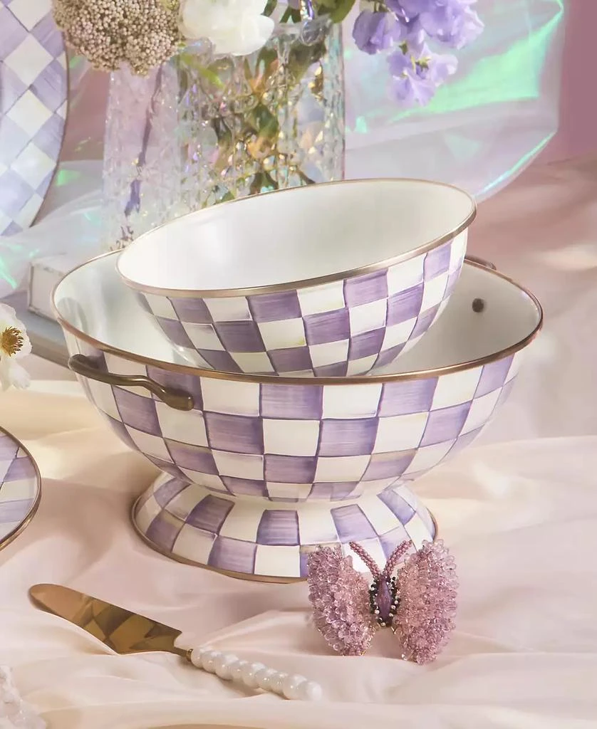 MacKenzie-Childs Violet Check Everything Bowl 3