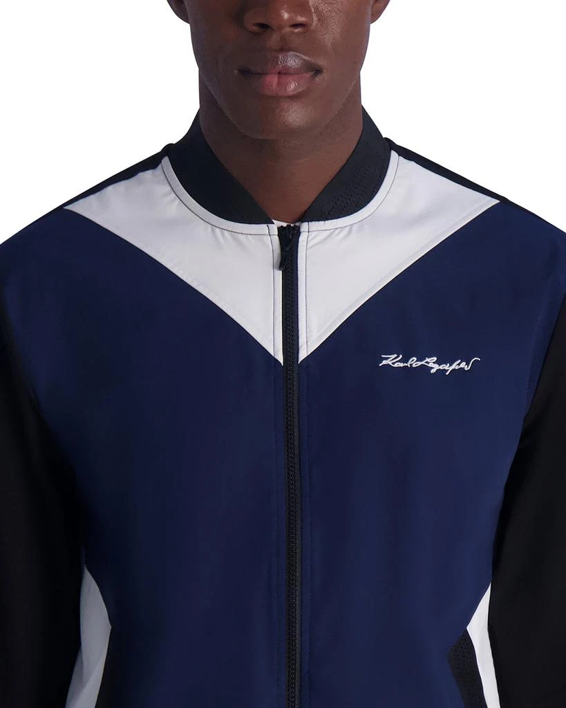 Karl Lagerfeld Paris COLOR BLOCK MESH TRIM TRACK JACKET 3