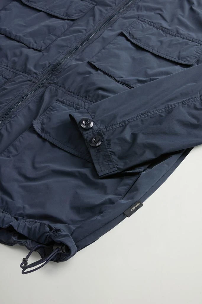 Woolrich Garment-Dyed Field Jacket in Peached Urban Touch - Men - Blue 8