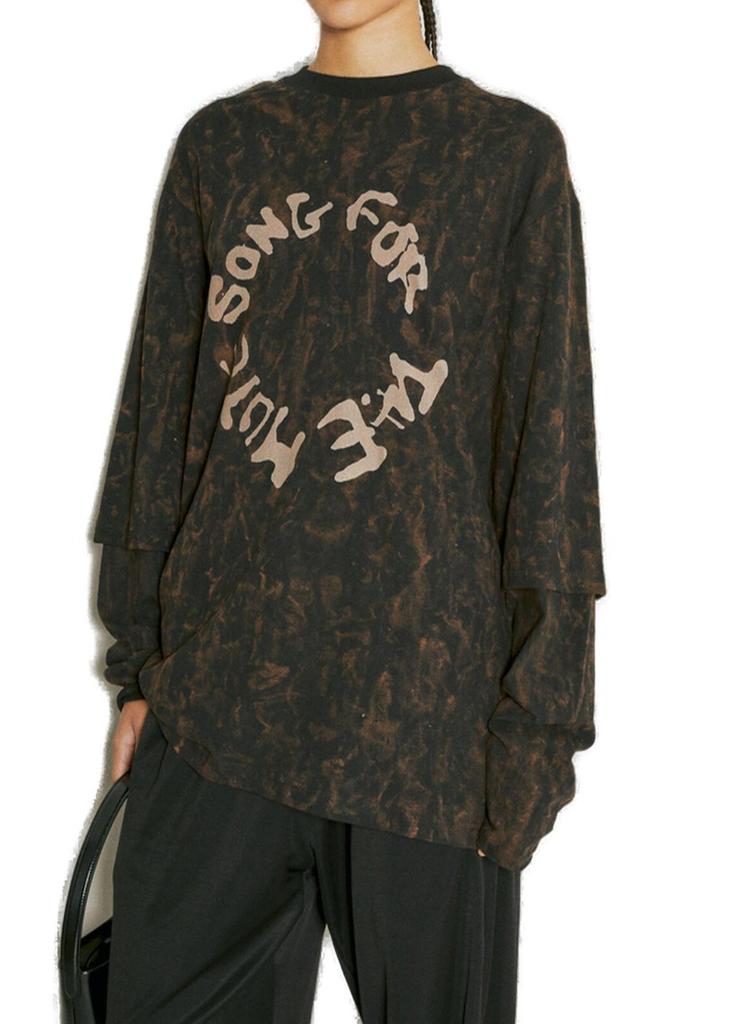 Song for the Mute Song For The Mute Distressed Logo Printed Sweatshirt