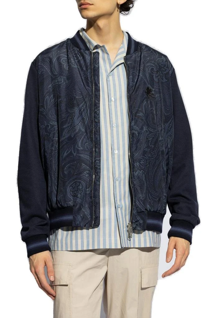 ETRO Etro Logo-Embroidered Zipped Bomber Jacket 2