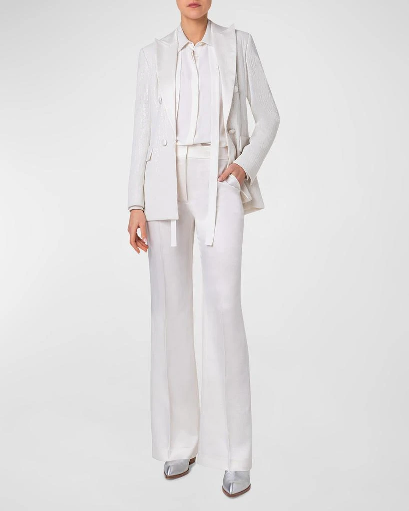 Akris Lucia Silk Chiffon Sequin Tuxedo Jacket 2