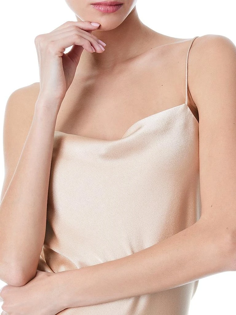Alice + Olivia Harmon Draped Satin Tank Top 6