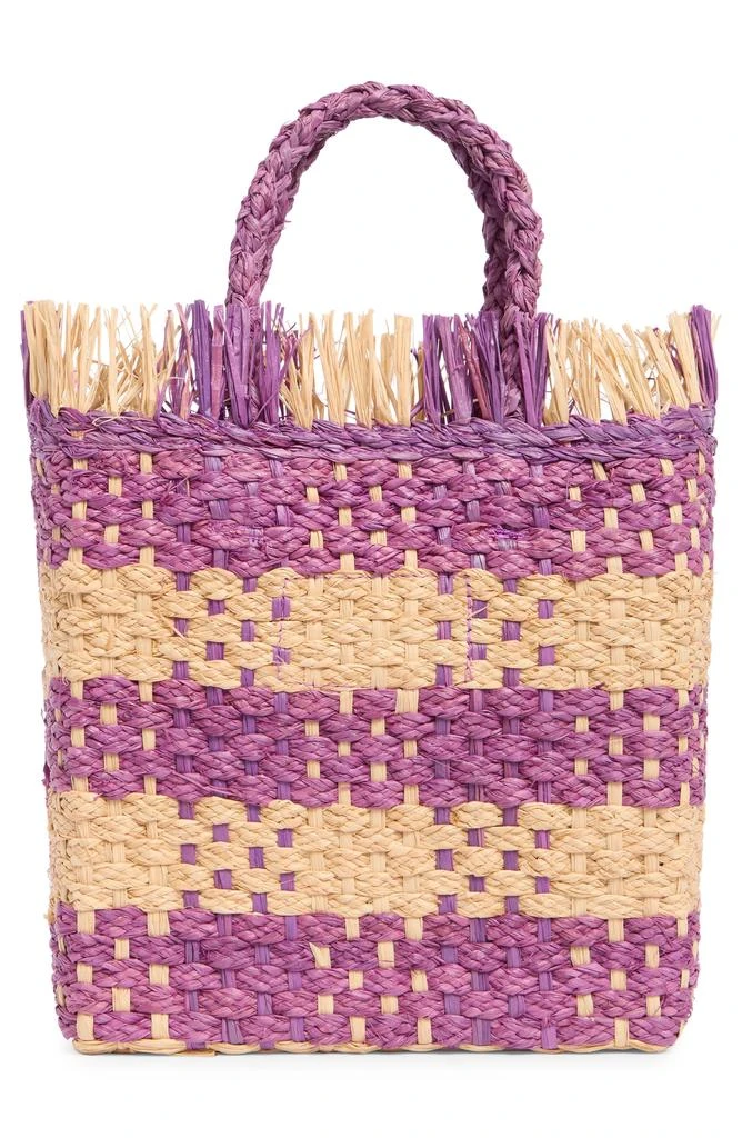 LSPACE Charlie Stripe Woven Straw Bag 3
