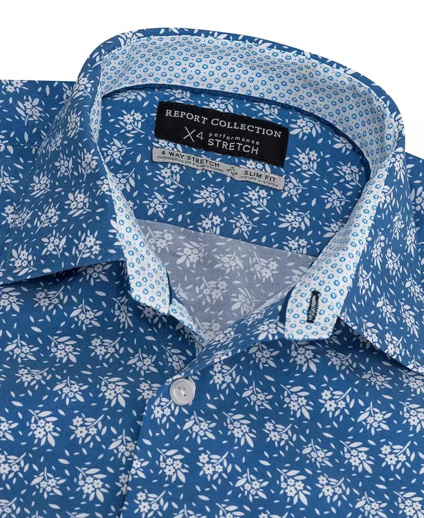 Report Men's Slim-Fit Floral-Print Shirt 4