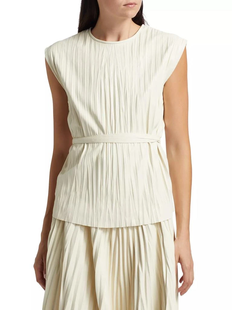 Proenza Schouler Lyra Pleated Faux-Leather Top 3
