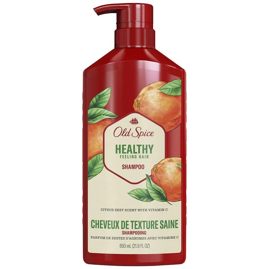 Old Spice Healthy Feeling Hair Shampoo for Men Citrus Zest 6