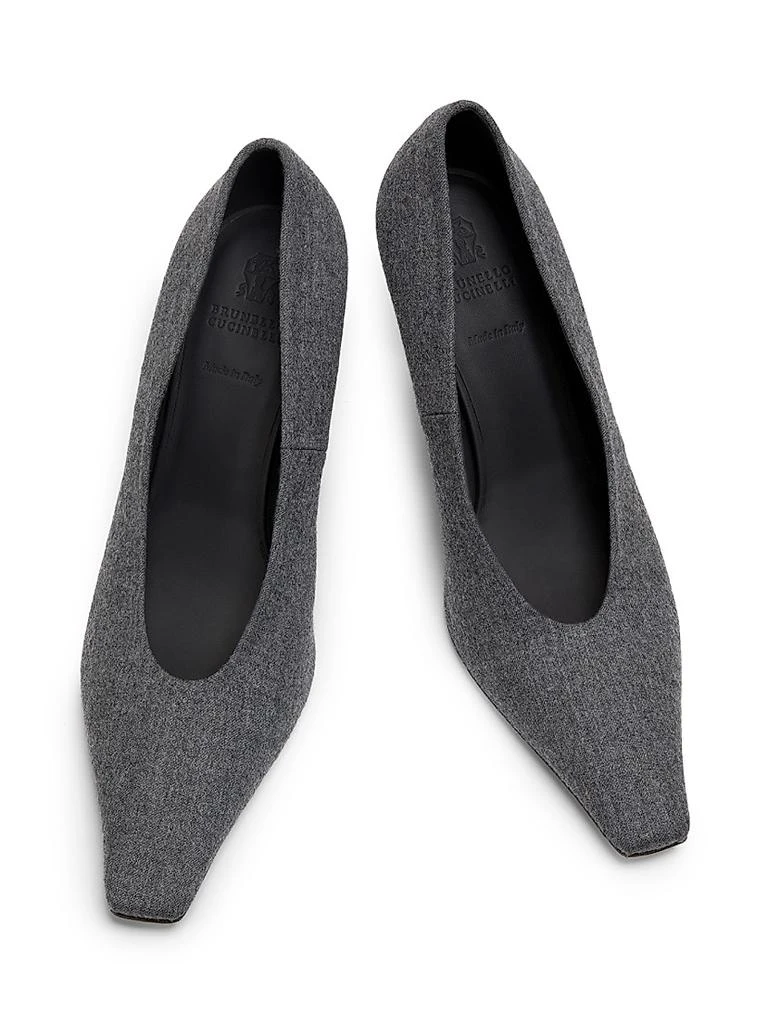 Brunello Cucinelli 75MM Virgin Wool Pumps 4
