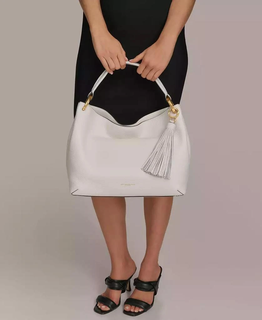 Donna Karan Donna Karan Glenwood Leather Shoulder with Tassel Detail 7