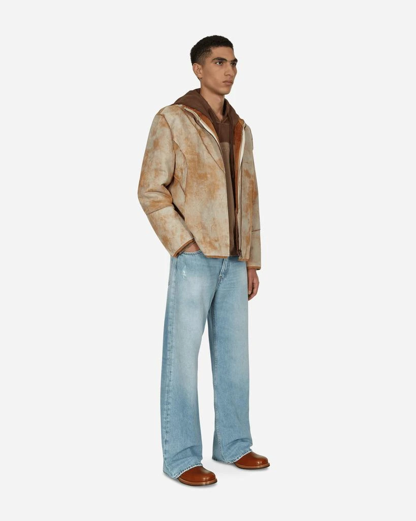 Guess USA Leather Sherpa Jacket Beige 5