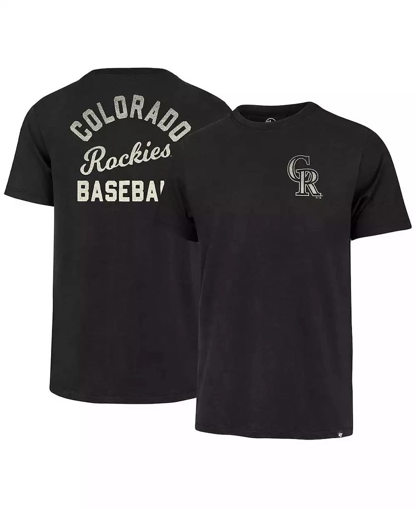 47 Brand Men's Black Colorado Rockies Turn Back Franklin T-shirt 1