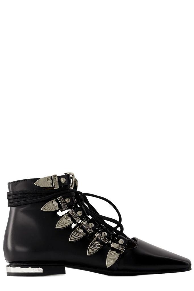 Toga Pulla Toga Pulla Buckled Lace-Up Ankle Boots
