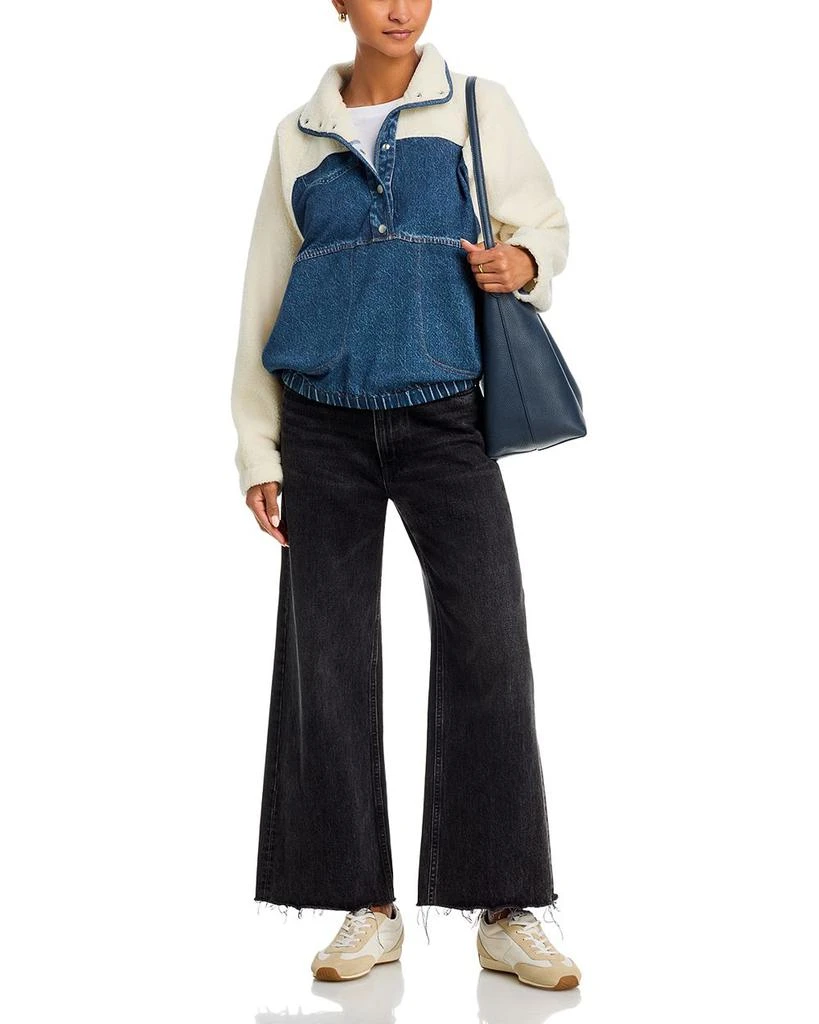 Rag 
Bone Miramar Fleece Cotton Terry Sherpa Pullover 2