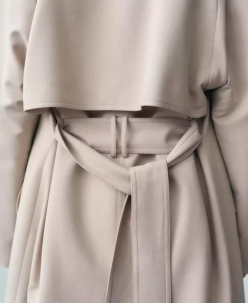 Mango Women's Oversized Belted Trench Coat 4