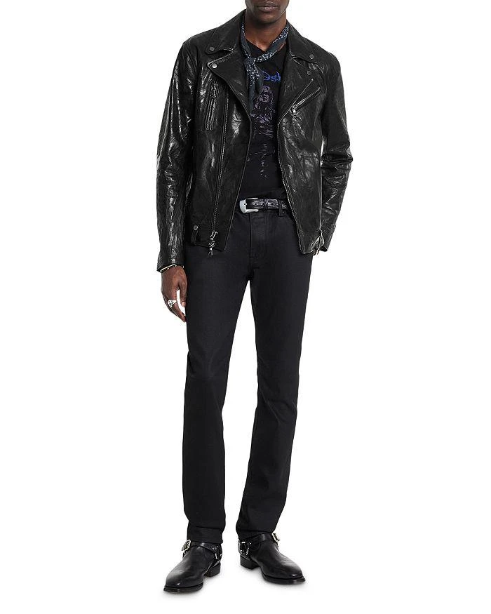 John Varvatos   Chelsea Slim Fit Leather Moto Jacket  2
