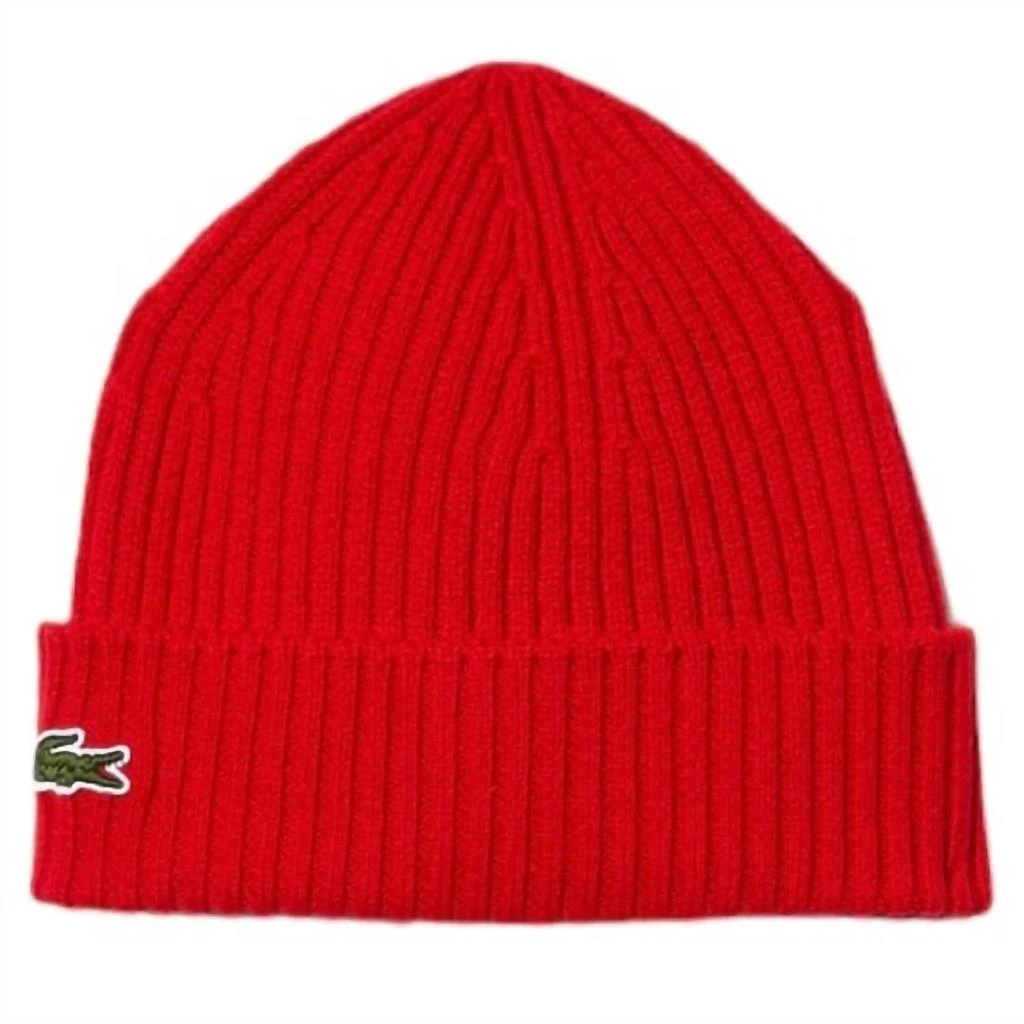 Lacoste Lacoste - Ribbed Wool Beanie 1