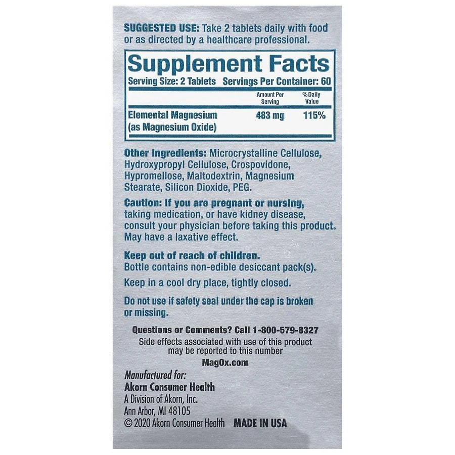 Mag-Ox 400 Magnesium Oxide Supplement Tablets 4