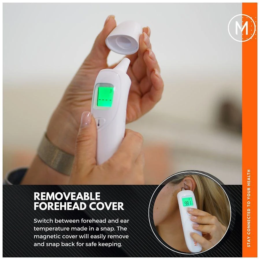 Mobi Smart DualScan Ear + Forehead Bluetooth Thermometer 5