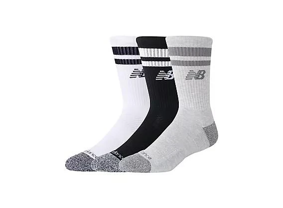 New Balance Active Lifestyle Striped Crew Socks 3 Pack 1