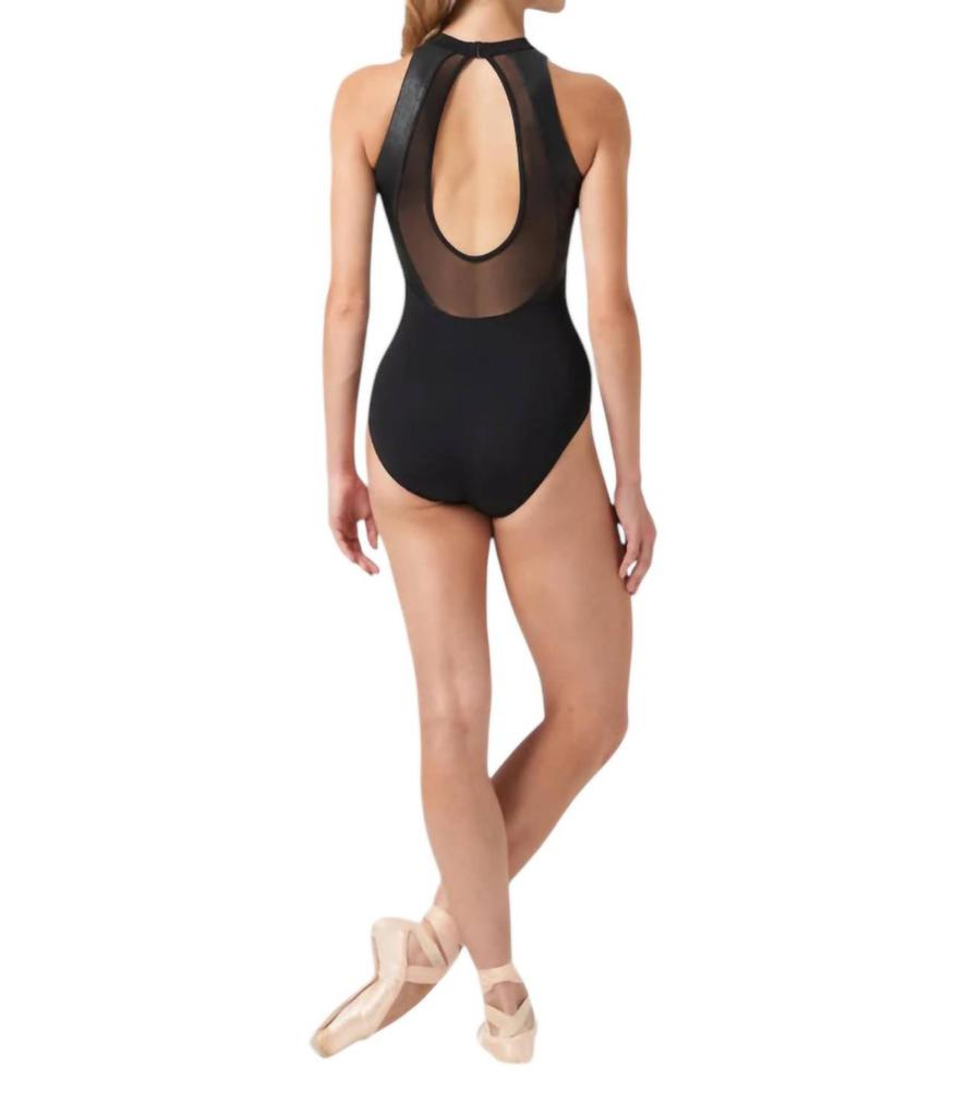 Bloch Bloch - Arya Open Back Leather Look Leotard
