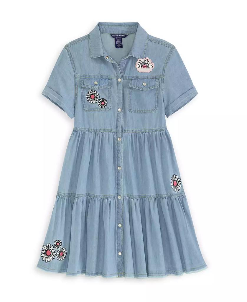 Scotch & Soda Big Girls Short Sleeve Lightweight Denim Dress