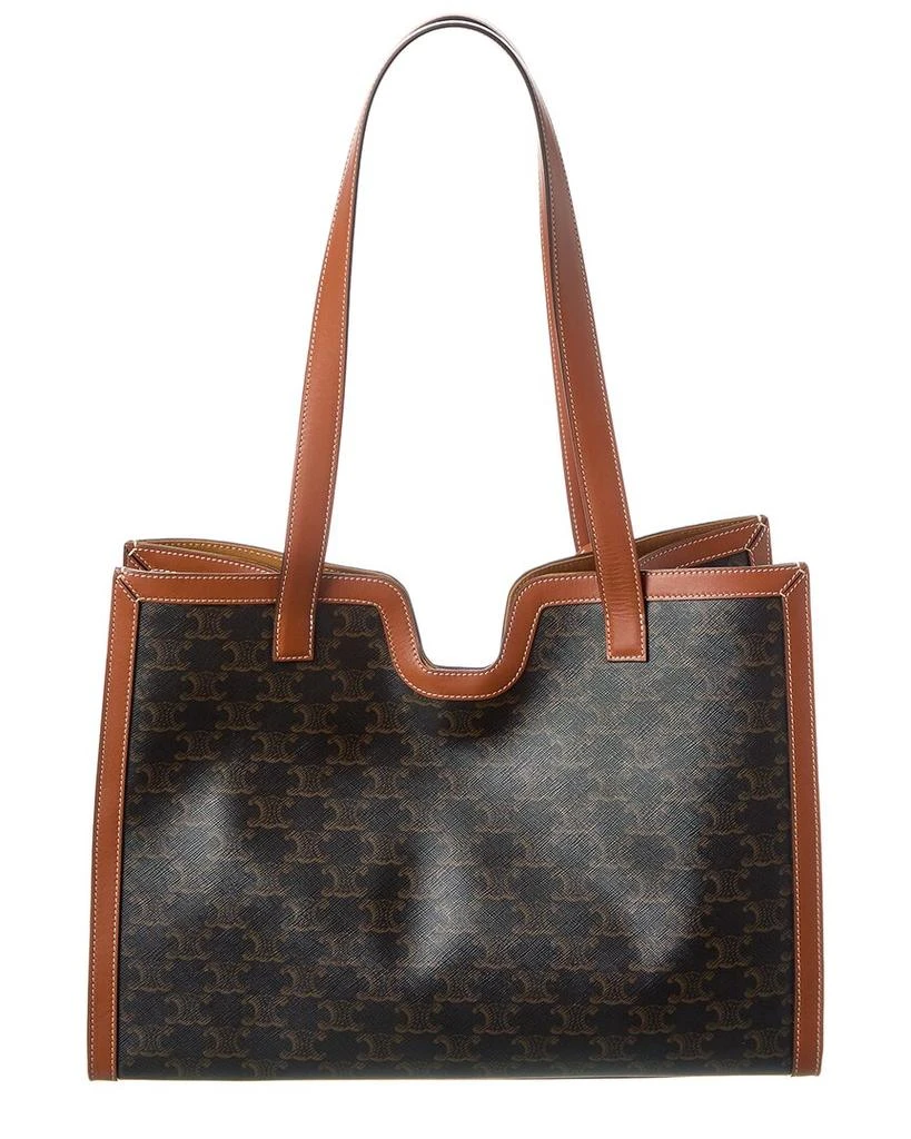 Celine CELINE Triomphe Canvas & Leather Tote 2