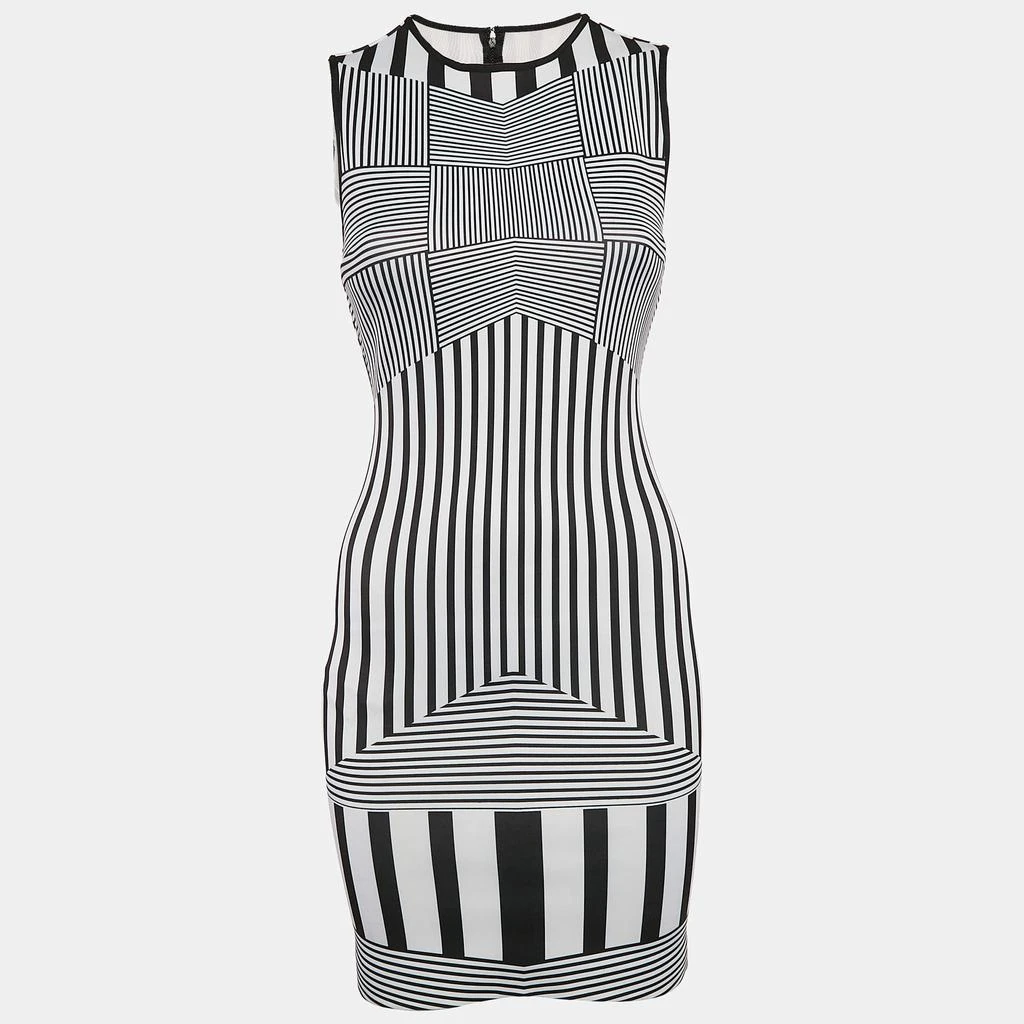 Clover Canyon Clover Canyon Black/White Stripe Print Jersey Bodycon Dress XS 1