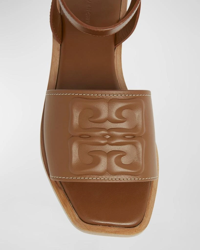 Givenchy 4G Leather Ankle-Strap Sandals 6