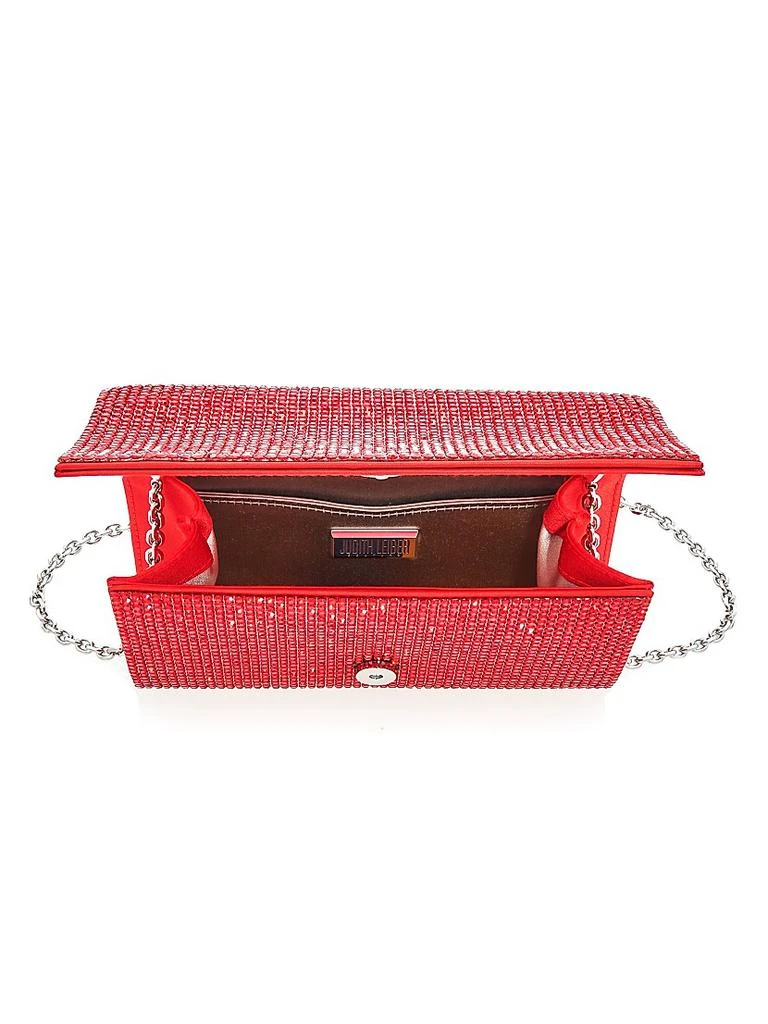Judith Leiber Fizzy Crystal-Embellished Satin Clutch 3