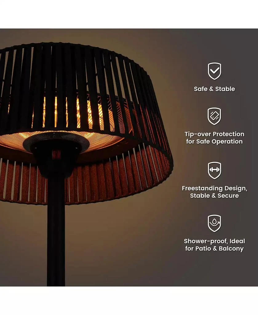 ZACHVO Patio Heater with Remote, 3 Adjustable Power Levels, 78.7" Tall, Waterproof, Anti-Tipping,Indoor and Outdoor 6