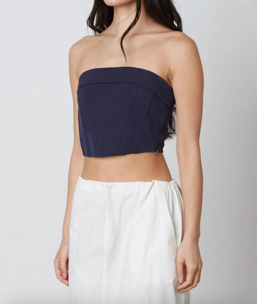 Cotton Candy Camila Corset Top In Indigo 2