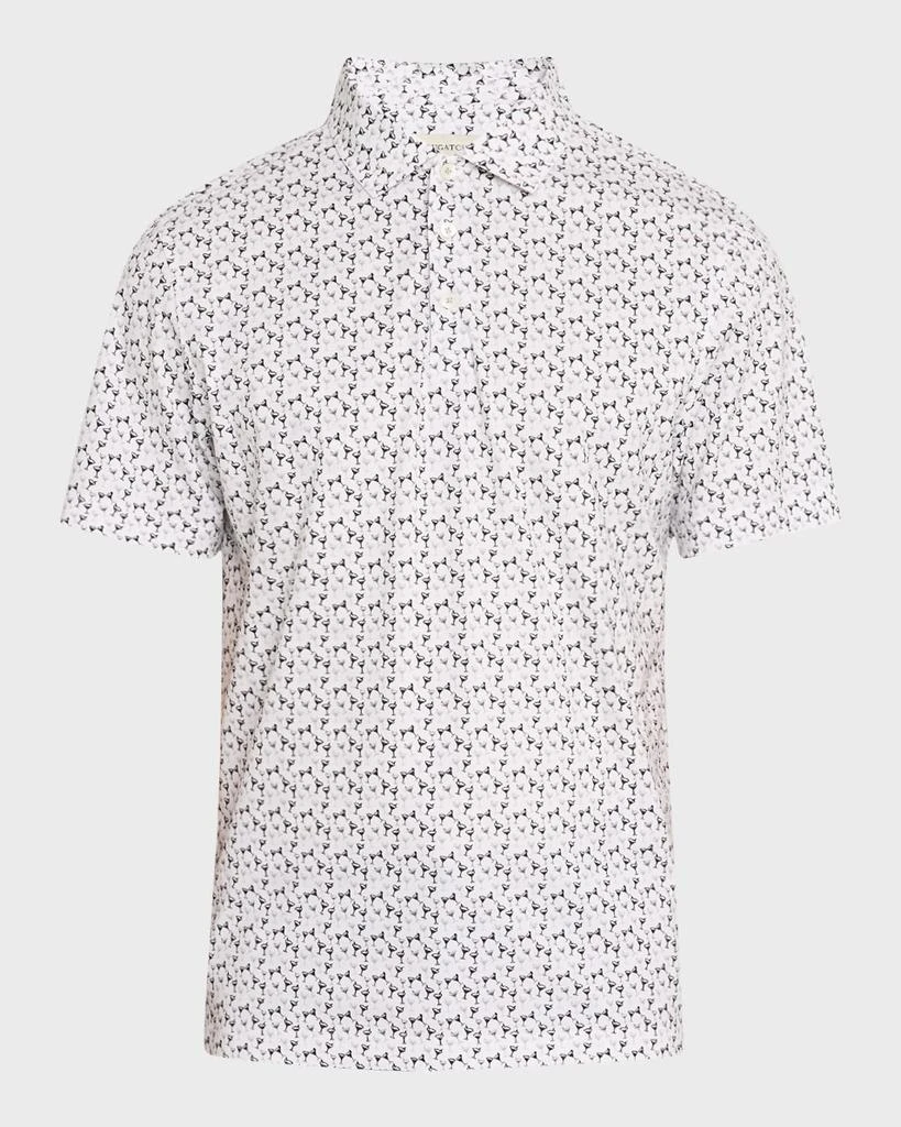 BUGATCHI Men's OoohCotton Victor Cocktail-Print Polo Shirt 1