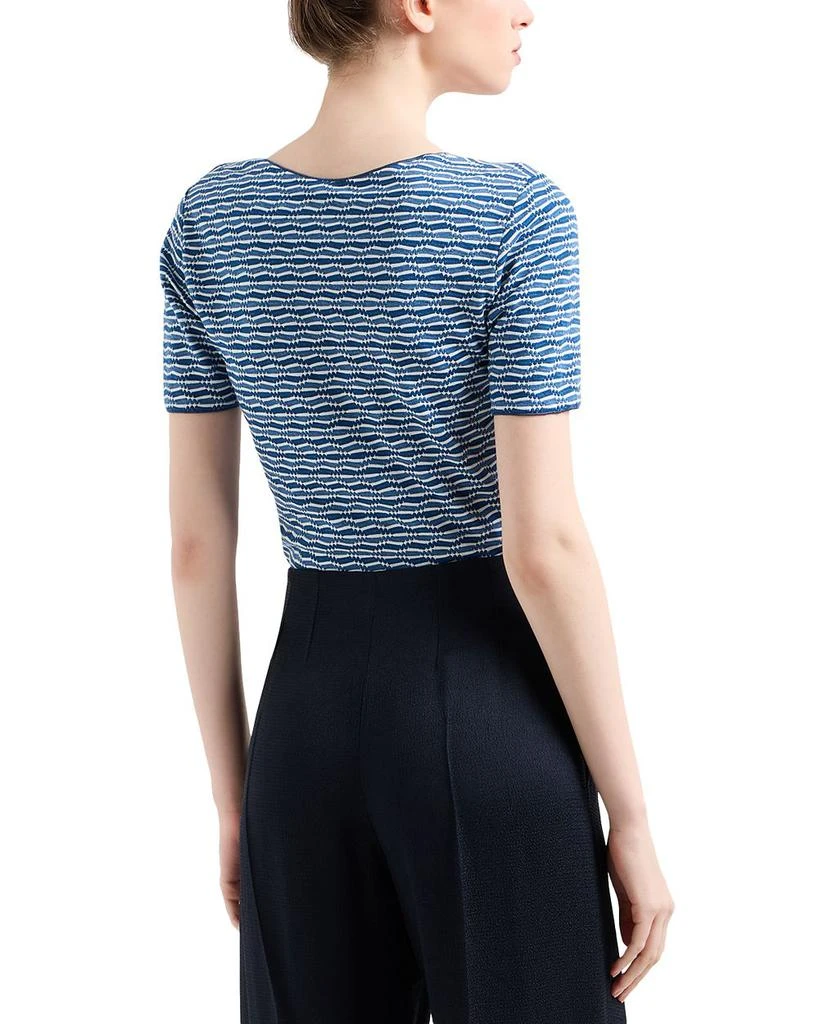 Emporio Armani Geo Textured Jacquard Jersey Top 3