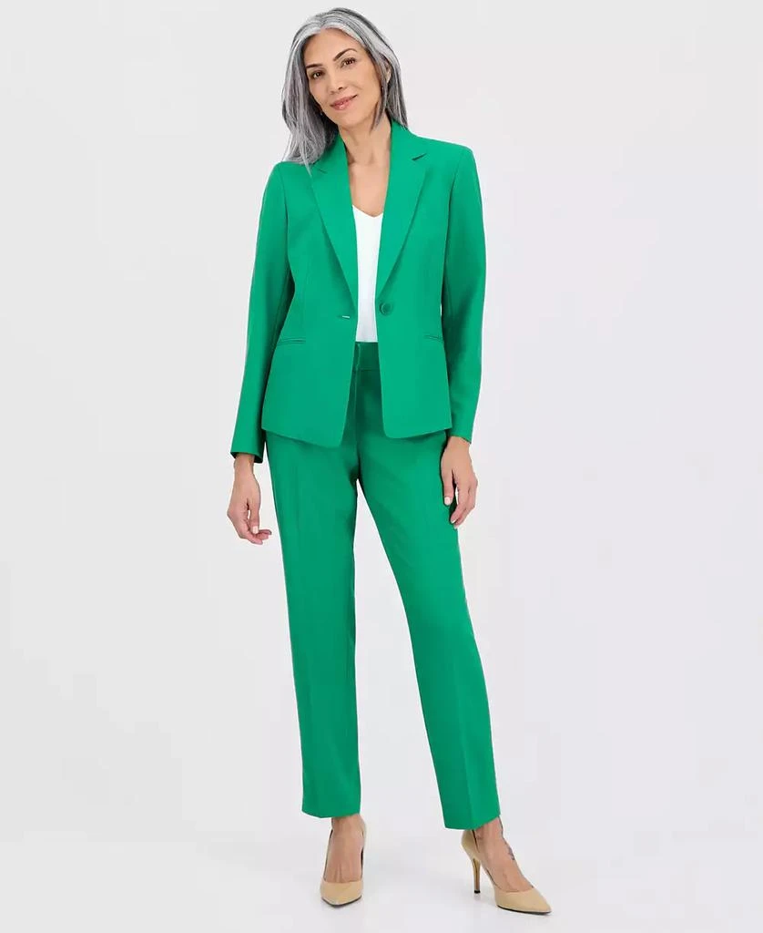 Le Suit Women
s Notch-Lapel Mid-Rise Pantsuit, Regular
Petites