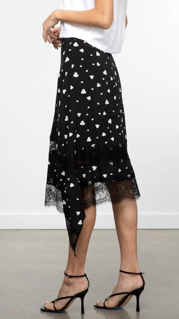 Essentiel Zanary Lace Detail Skirt In Black 2
