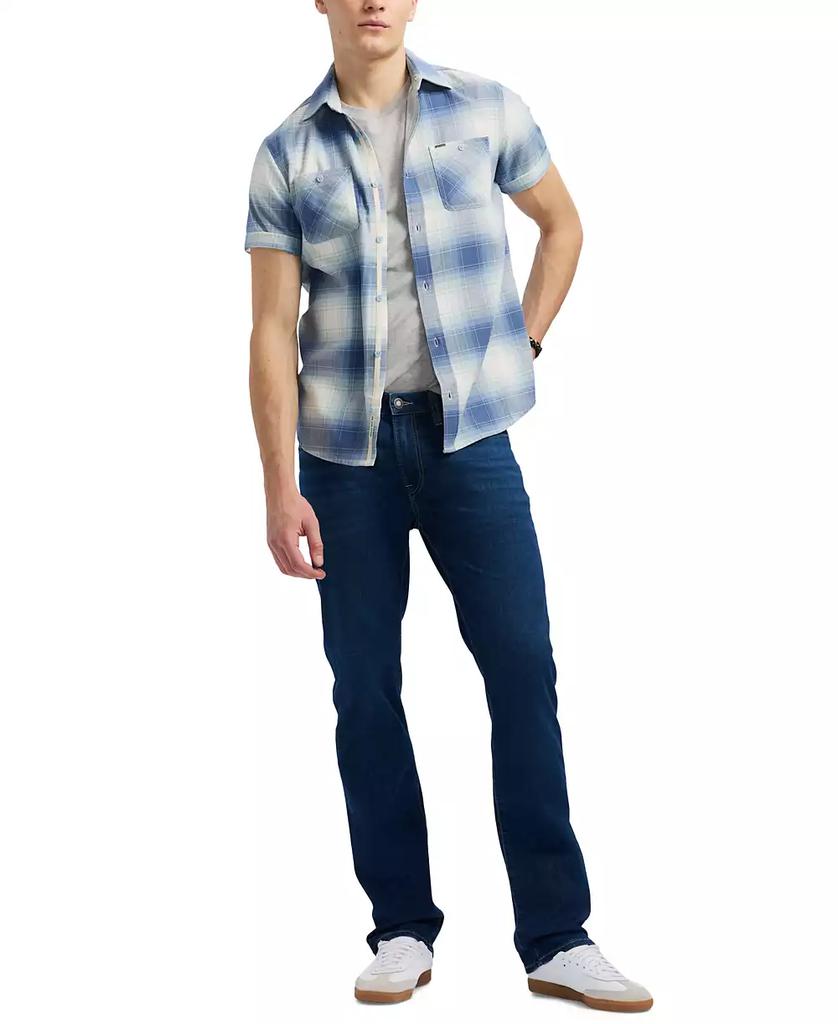 BUFFALO David Bitton Men's Sagrino Short Sleeve Plaid Button-Front Shirt