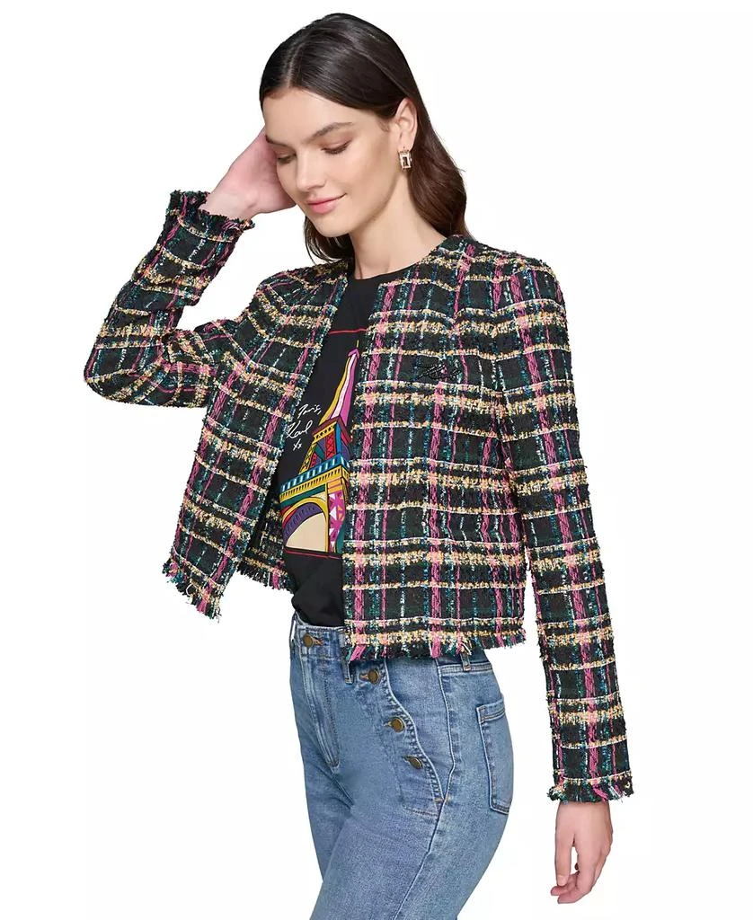 Karl Lagerfeld Paris Women's Tweed Jacket 3