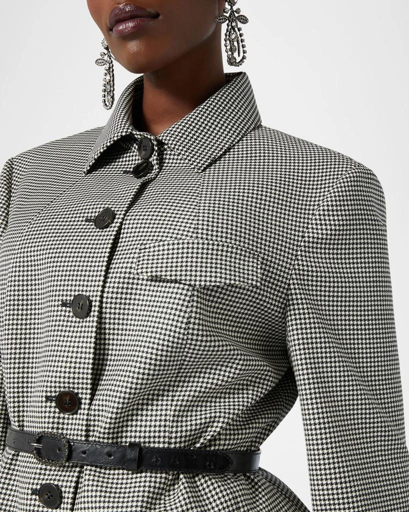 Marina Rinaldi Plus Size Teglia Houndstooth Wool Twill Jacket 5