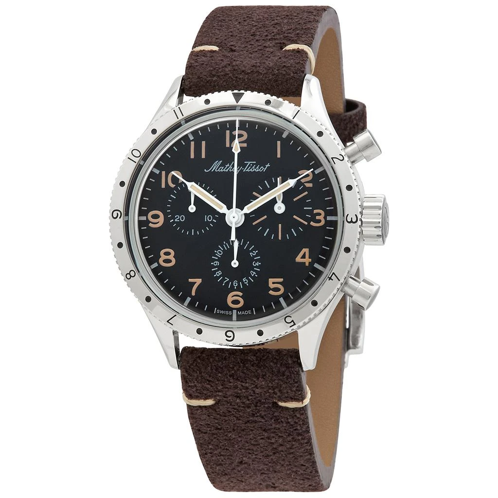 Mathey-Tissot Homage TYPE XX Chronograph Quartz Black Dial Men's Watch TYPEXXCHALNO