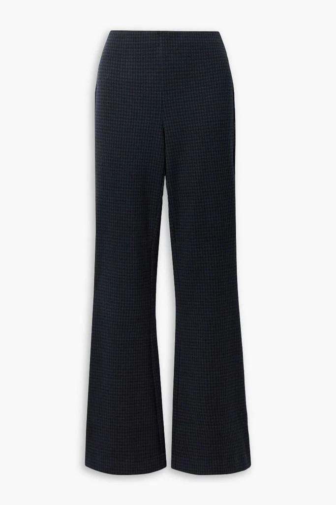 Tibi Ali checked stretch-knit flared pants 1