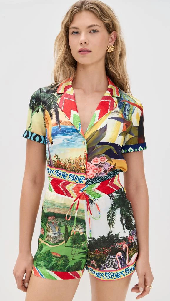 Alice + Olivia Leighton Pajama Romper 1
