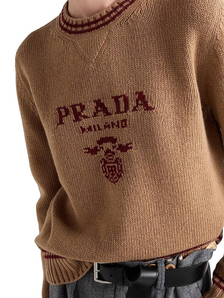 Prada Wool and Cashmere Crew-Neck Sweater - Sweaters - Free
